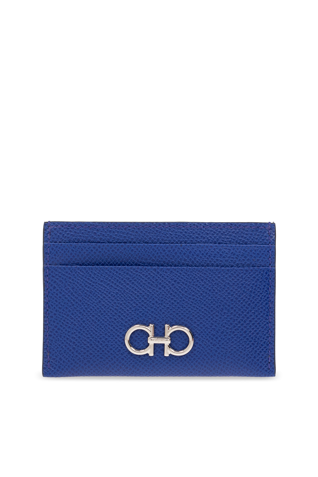 Blue Leather card holder FERRAGAMO Vitkac GB